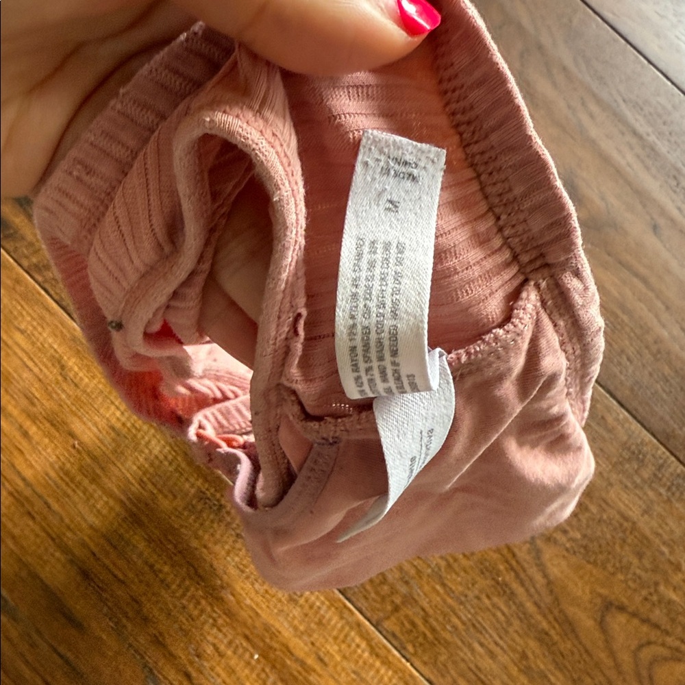 Auden Ribbed Racerback Bralette in Dusty Rose - Picture 2 of 4